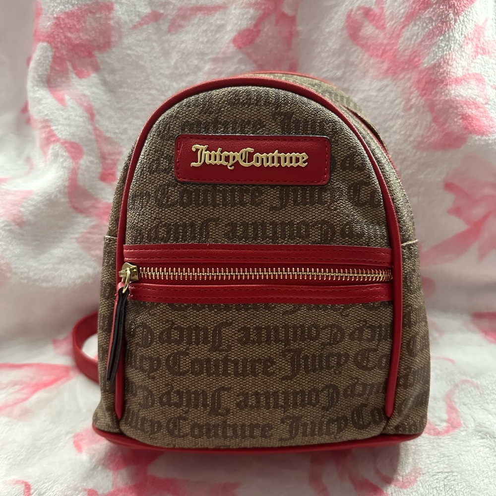 Juicy Couture Brown and Red Mini Backpack